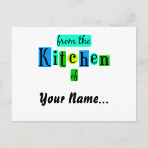 Desde la Cocina de Tarjeta de Receta de Blues Retr