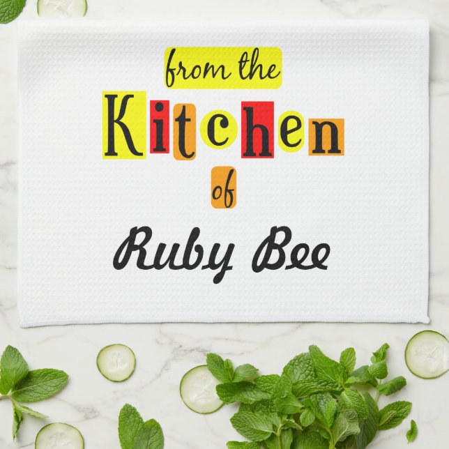 Desde la Cocina de Toalla de Cocina Retro Personal (Doblado)