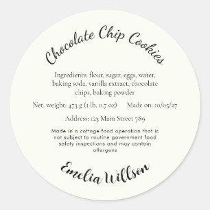 Desde la etiqueta de la galleta de la ley de mi pe