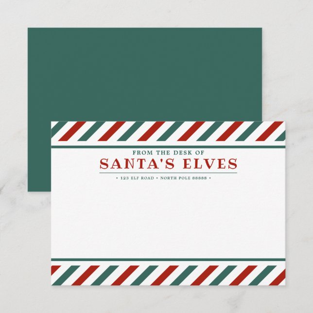 Desde la mesa de la tarjeta de notas Elves Blank d (Anverso / Reverso)