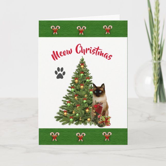 Desde la tarjeta de Navidad del gato (Anverso)