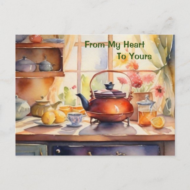 Desde mi corazón hermosa tarjeta de vacaciones en  (Anverso)