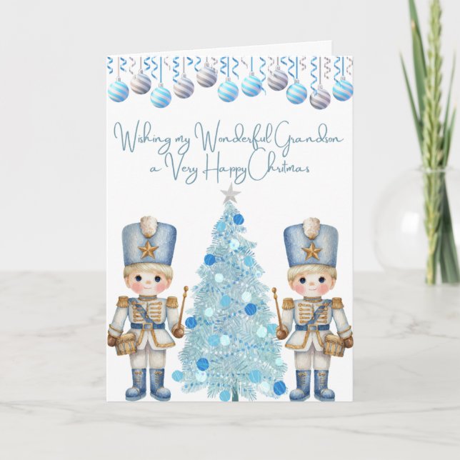 Deseando a mi nieto un maravilloso Navidad (Anverso)