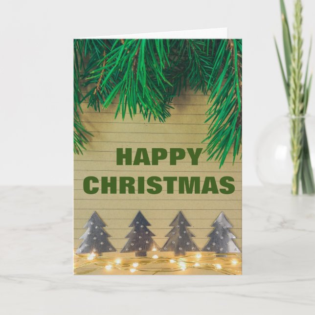 Deseando feliz árbol de navidad decorativo (Anverso)