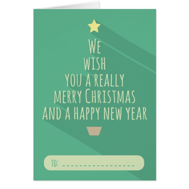 Deseando feliz árbol de navidad decorativo (Frente)