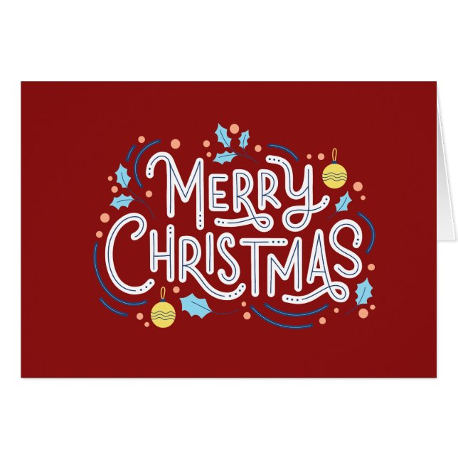 Deseando Feliz Navidad Copo de Nieve Blanco (Anverso (Horizontal))