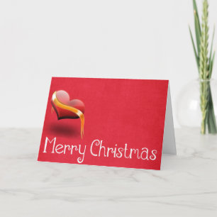 Deseando Feliz Navidad Corazón Rojo
