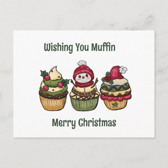 deseando muffin Feliz Navidad (Anverso)