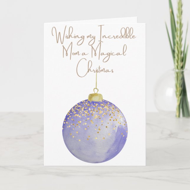 Deseándole a mi mamá un Navidad mágico (Anverso)