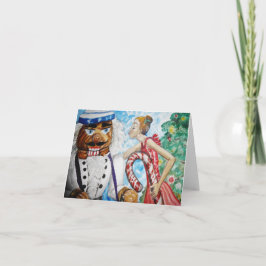 Deseándole la tarjeta de Navidad de los besos del