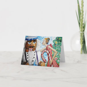 Deseándole la tarjeta de Navidad de los besos del