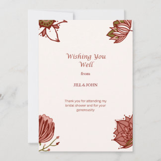 Deseándole lo Mejor Tarjeta de Agradecimiento Flor