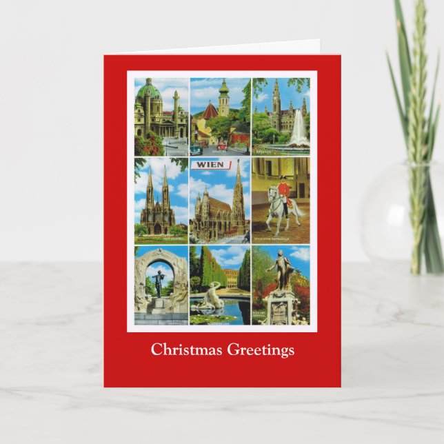 Deseándole navidad feliz, vintage Viena (Anverso)