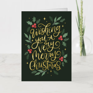 Deseándole una Feliz Navidad con Letra a Mano