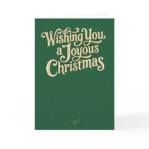 Deseándole una Feliz Navidad Tarjeta Verde