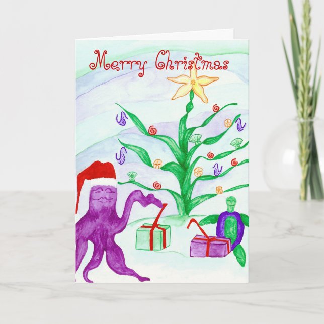 Deseándole una tarjeta de las Felices Navidad (Anverso)