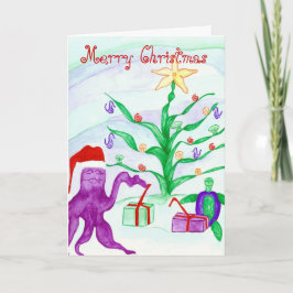 Deseándole una tarjeta de las Felices Navidad