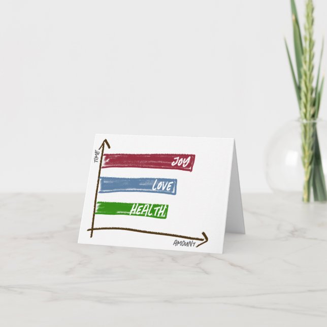 Deseándote alegría, amor, tarjeta de saludo de sal (Anverso)