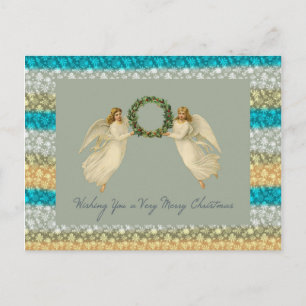 Deseándote ángeles de tarjetas de Navidad muy feli