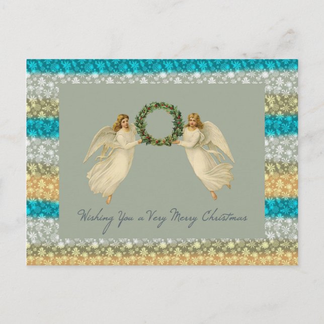 Deseándote ángeles de tarjetas de Navidad muy feli (Anverso)