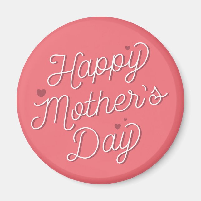 Deseándote feliz imán del Día de la Madre (Frente)