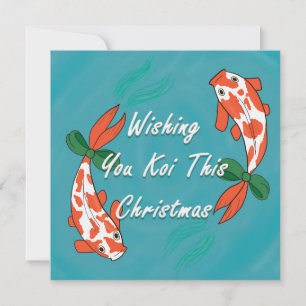 Deseándote Koi Este Navidad - Tarjeta De Navidades