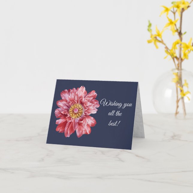 Deseándote la mejor tarjeta de felicitación (flor amarilla)