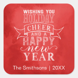 Deseándote La Salud De Las Fiestas | Pegatina de c