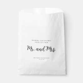 Deseándote Riquezas Bolsas de Favor de la Boda Bla