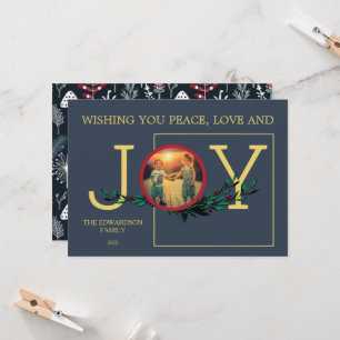 Deseándote tarjeta de Navidades de fotos de Peace