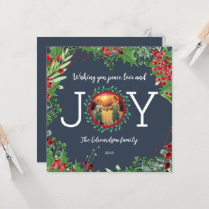 Deseándote tarjeta de Navidades de fotos de Peace