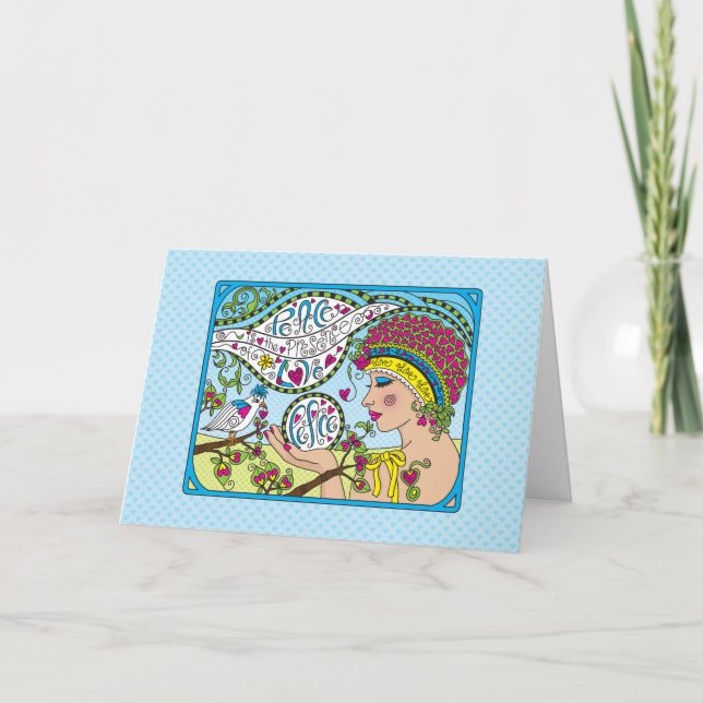 Deseándote tarjeta Peace_Greeting (Anverso)