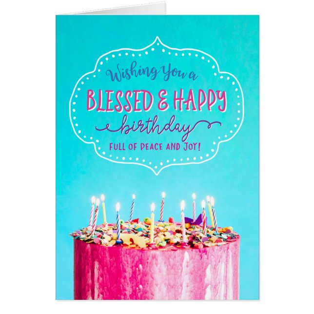 Deseándote un cumpleaños bendecido y feliz (Frente)