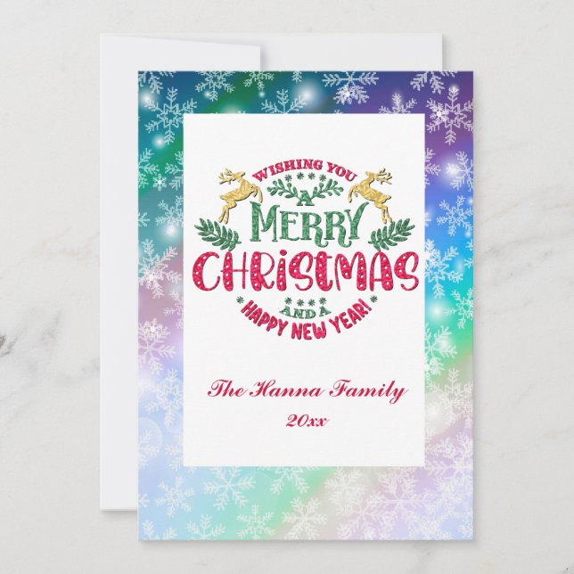 Deseándote una Feliz Navidad y un Feliz Año Nuevo (Anverso)