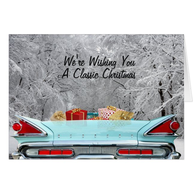Deseándote Una Tarjeta Clásica Para Navidades De A (Anverso (Horizontal))