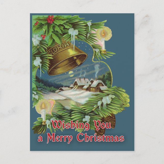 Deseándote una tarjeta de cosecha navideña (Anverso)