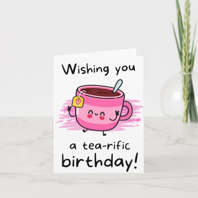Deseándote Una Tarjeta De Cumpleaños Para Un Tea R (Anverso)