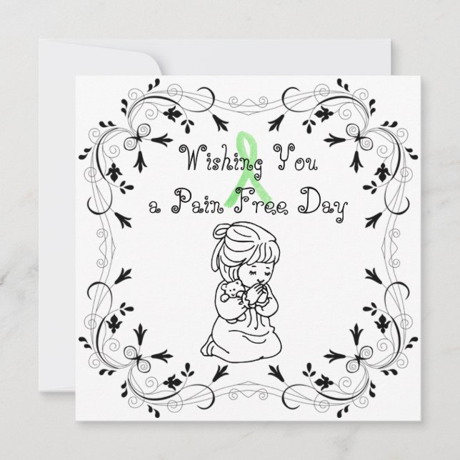 Deseándote una tarjeta de día libre de dolor para  (Anverso)