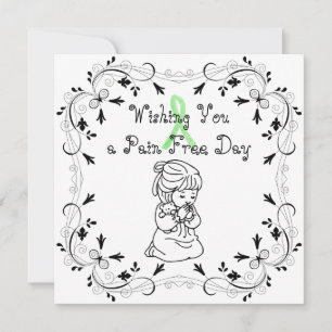 Deseándote una tarjeta de día libre de dolor para