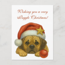 Deseándote una tarjeta de Navidad muy Puggle