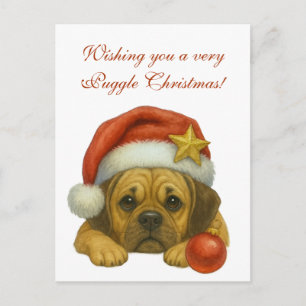 Deseándote una tarjeta de Navidad muy Puggle