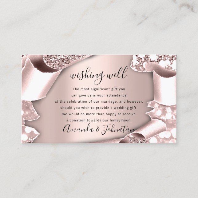 Desear Bien Para El Rosa De Invitación De Boda Enm (Anverso)