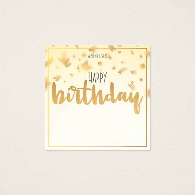 Desear un cumpleaños muy feliz (Anverso)