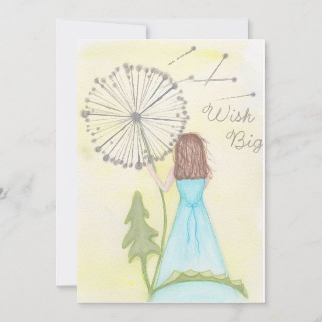 Desear una tarjeta de notas de Dandelion (Anverso)