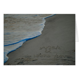 Desearía que estuvieras aquí Beach card