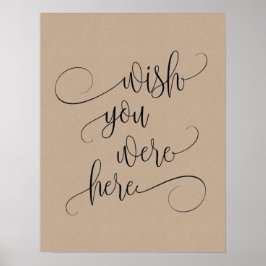 desearía que estuvieras aquí señal de mesa conmemo