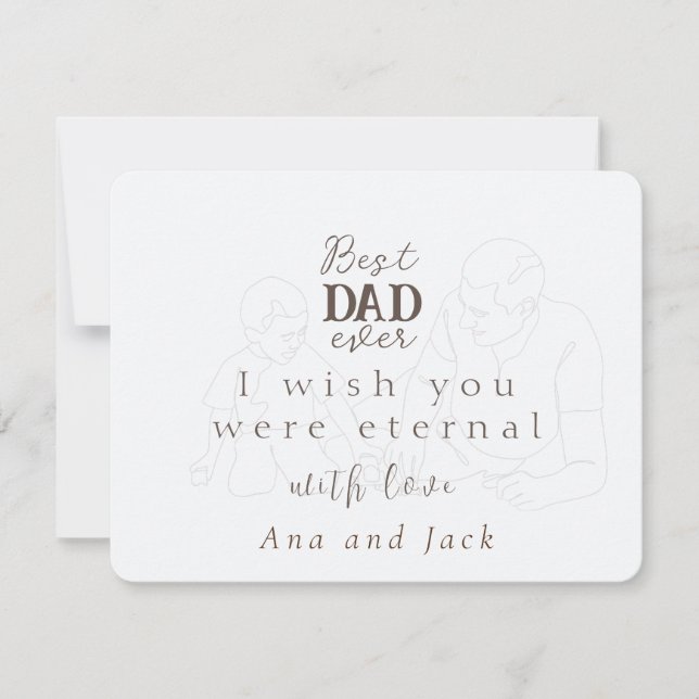 Desearía que fueras eterno, tarjeta del personaliz (Anverso)