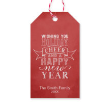 Desearía Que Holiday Cheer | Etiqueta de regalo de