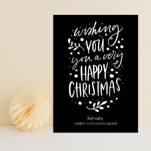 Desearte Feliz Navidad Negra Script Business