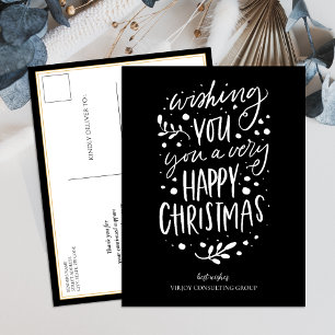 Desearte Feliz Navidad Negra Script Business